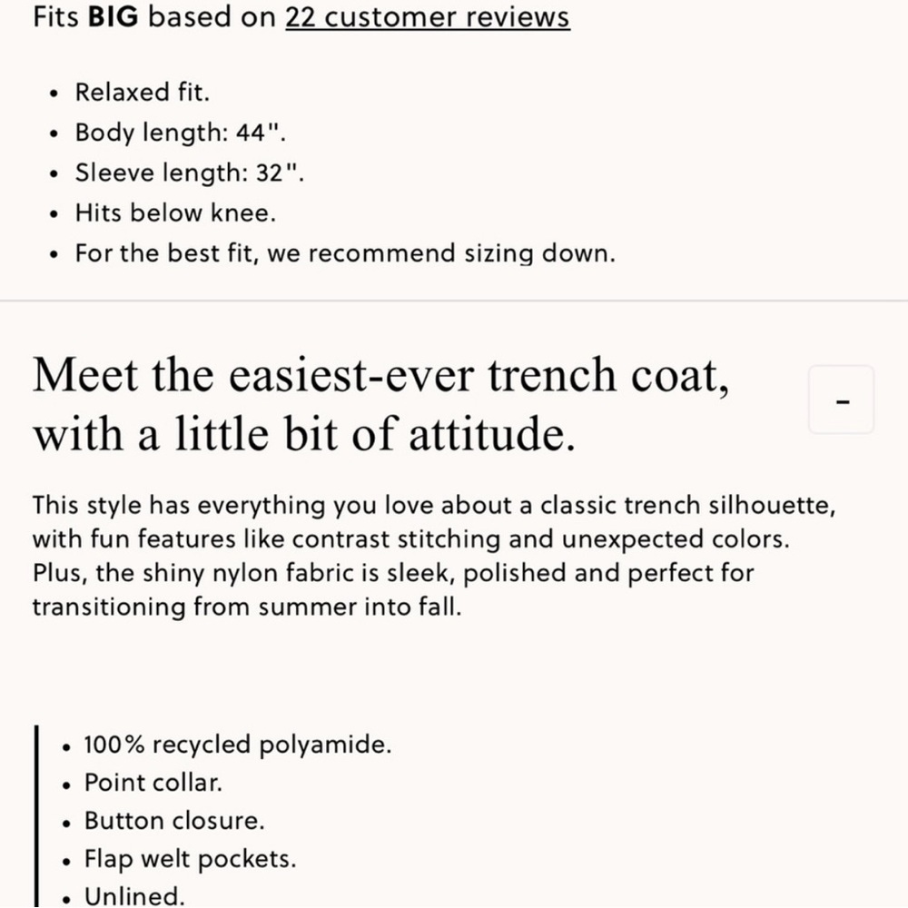 NWT J.Crew Relaxed Trench Coat in
Lightweight Shiny Nylon - Size 0 - Picture 10 of 10